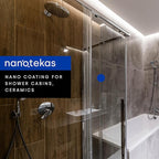 Nano Glass Coating 2-in-1 Kit - Shower Glass and Ceramic protector. Water Repellent spray for glass and Glass Guard for showe