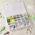 Plastic Organizer Container Box,36 Large Grids Clear Plastic Organizer Box with Adjustable Dividers Craft Organizers (Clear-4