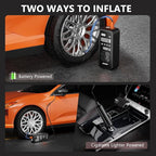 Tire Inflator Portable Air Compressor - 4X Faster Inflation, 150PSI Air Pump for Car Tires with Digital Pressure Gauge/LED Light, Portable Tire Inflator for Car, Moto, Bike, Ball, etc(Black)
