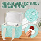 VENO 2 Pack Insulated Lunch Bag Cooler Lunch Box Reusable Grocery Shopping Tote Bag, Durable Handles, Double Zippers, Lid, Collapsible (Evergreen, 2 Pack)