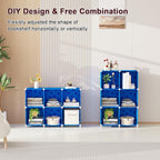 UNKU Cube Storage Organizer, 6 Cube Closet Organizer Storage Shelves, DIY Stackable Bookcase, Clothes Organizer Shelf for Clo