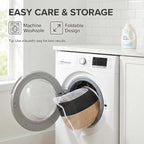 JMvicyroam 65L Extra Large Blanket Basket for Living Room - Woven Cotton Rope Laundry Hamper with Reinforced Handles - Storag