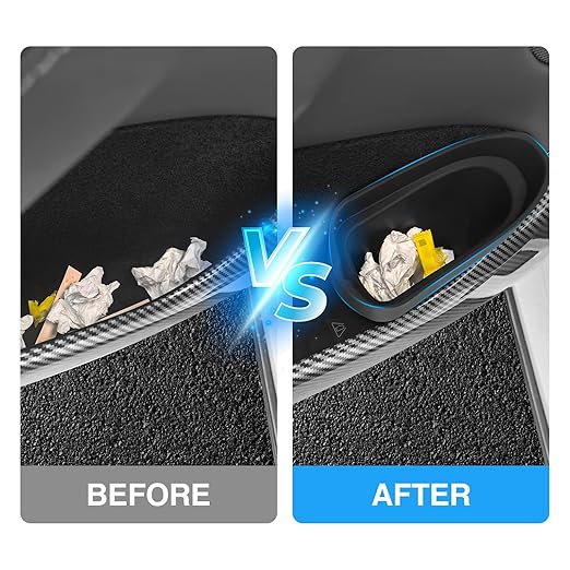 Car Trash Can for Tesla Model Y Juniper 2025, Silicone Car Door Side Trash Bin for Model 3 Highland Interior Accessories