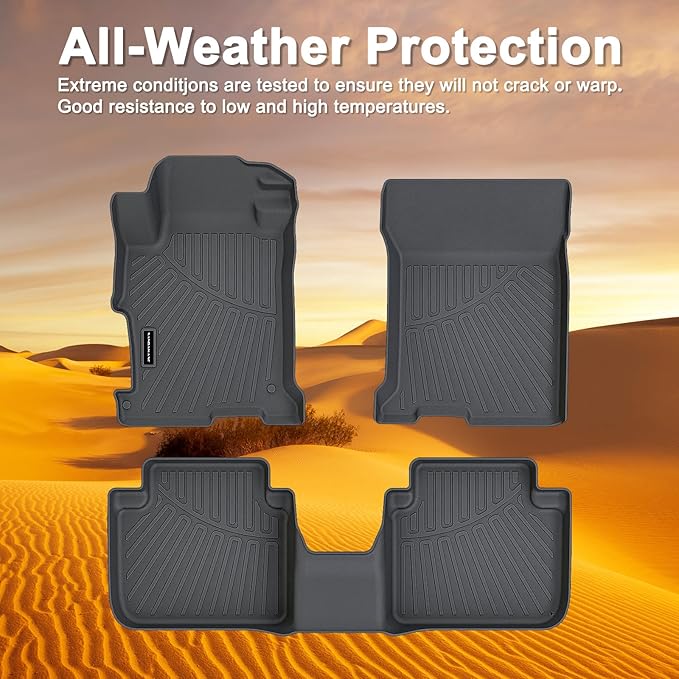 TPE Floor Mats for 2013-2017 Honda Accord All Weather Car Floor Liners Fit 2013-2017 Honda Accord Accessories Black