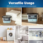 Moisture Absorber Tub with Activated Charcoal - 6-Pack - 10.5 oz Disposable Odor Eliminator Box & Dehumidifier for Garage,