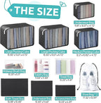 ALL INCLUDED - 12 Set Packing Cubes for Suitcases Carry On, Travel Essentials/Accessories Luggage Organizer Bags Set, Include