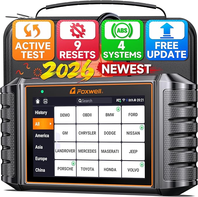 2026 FOXWELL NT716 Bidirectional OBD2 Scanner - ABS, Airbag, Transmission, Engine Scanner with 9 Service Resets Including ABS