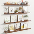 Fun Memories Picture Ledge Shelf, Floating Shelves Set of 4, 36 Inch Picture Shelves for Wall with Ledge, Large Nursery Book 