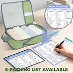 BAGAIL 6 Set Lightweight Compression Packing Cubes with Packing List, Anti-Tearing Expandable Organizer Bags for Travel, Matc