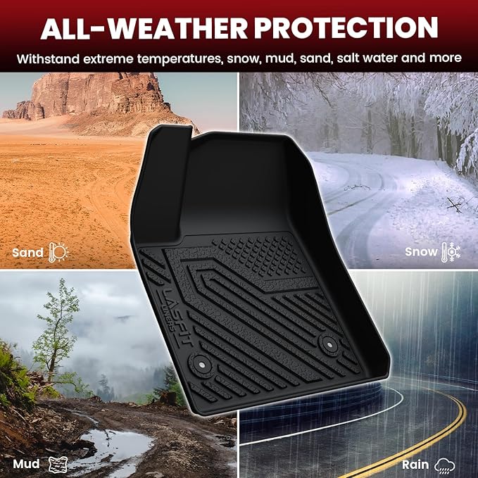 LASFIT Floor Mats & Cargo Liner for Chevrolet Chevy Blazer EV (Not Fit Gasoline) / Honda Prologue 2024-2026, All Weather TPE Custom Fit Floor Mats for Cars, Car Floor Liners Full Set for Blazer EV