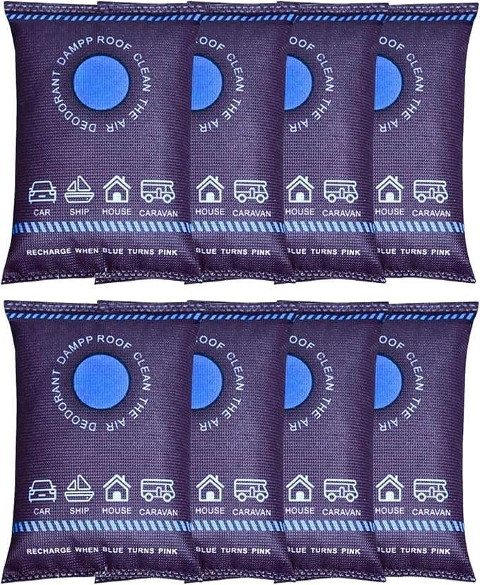 Reusable Dehumidifier Bags, Car Moisture Absorber for Windows Interior, Portable Condensation Prevention for Wardrobe,