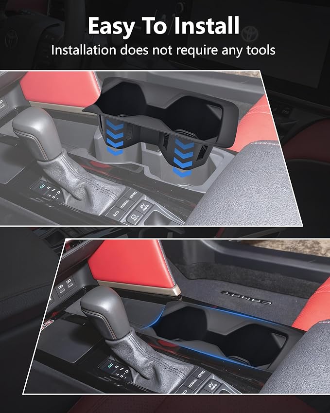 Cup Holder Inserts for 2026 2025 Toyota Camry Accessories, Non-Slip TPE Center Console Protector Organizer to Prevents Spills & Scratches for Camry SE|XSE|LE|XLE Interior Accessories