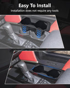 Cup Holder Inserts for 2026 2025 Toyota Camry Accessories, Non-Slip TPE Center Console Protector Organizer to Prevents Spills & Scratches for Camry SE|XSE|LE|XLE Interior Accessories