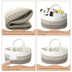 luxury little Diaper Caddy Organizer, Large Cotton Rope Nursery Baby Basket, Changing Table Organizer for Baby Diaper Storage