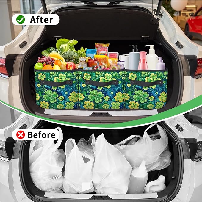 Reusable Grocery Bag, Foldable Large Shopping Tote Bag for Groceries Kitchen Picnic Car Trunk