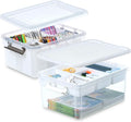 Citylife 17 QT Plastic Storage Bins Clear Storage Box with Lids Multipurpose Stackable Storage Containers for Organizing Tool