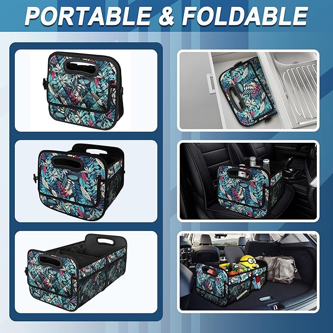 Deosk Car Trunk Organizer for SUV, Car Organizers and Storage with 6 Pocket, Car Accessories for Women/Men 50L Waterproof