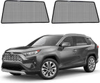 RAV4 Specific Side Window Sun Shades, 2019-2024 Rear Vehicle Interior Shade for Baby Mesh Car Window Covers, Breathable, UV Protection and Heat Insulation (RAV4（2019-2024）, Rear Side-2pcs)
