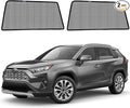RAV4 Specific Side Window Sun Shades, 2019-2024 Rear Vehicle Interior Shade for Baby Mesh Car Window Covers, Breathable, UV Protection and Heat Insulation (RAV4（2019-2024）, Rear Side-2pcs)