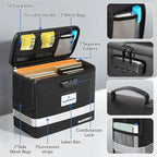 BlackSmith Fireproof Document Box With Lock, 4200°F Heat Resistant & IPX3 Waterproof Document Bag with Hanging File Organizer