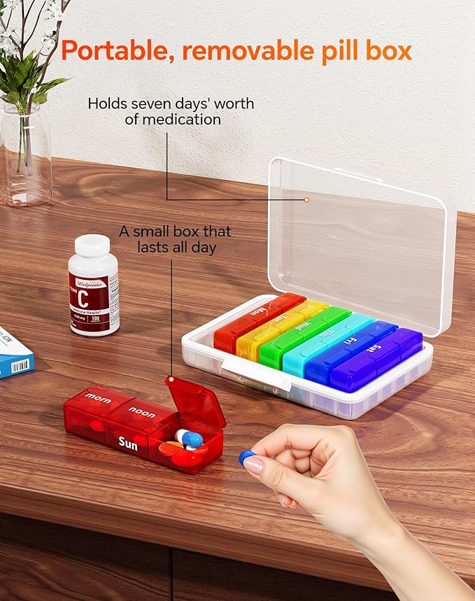 4-Tier Medicine Cabinet Organizer with Leather Handle, Empty Plastic First Aid Kit, Multipurpose Storage Box with A Portable 