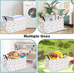 FANKANG Storage Basket,Nursery Hamper Canvas Laundry Basket Foldable with Waterproof PE Coating Storage, Office, Bedroom, Clo