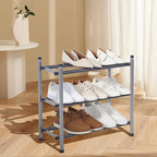 STORAGE MANIAC Expandable Shoe Rack, 12 Pairs Stackable Small Shoe Rack, Metal Adjustable Shoes Organizer for Closet, Entrywa