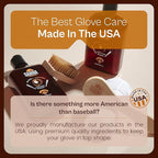 Glove Maintenance Kit, 5-Piece – Clean, Soften, & Break in Gloves Faster – Baseball Glove Cleaner, Conditioner, Brushes & Mic
