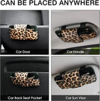 Car Sunglasses Holder for Car Visor Vegan Leather Auto Eyeglass Case with Clip Automotive Interior Visor Accessories