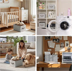 GRANNY SAYS Small Closet Storage Bins for Shelves, Storage Basket with Handles, Collapsible Storage Boxes, Decorative Organiz