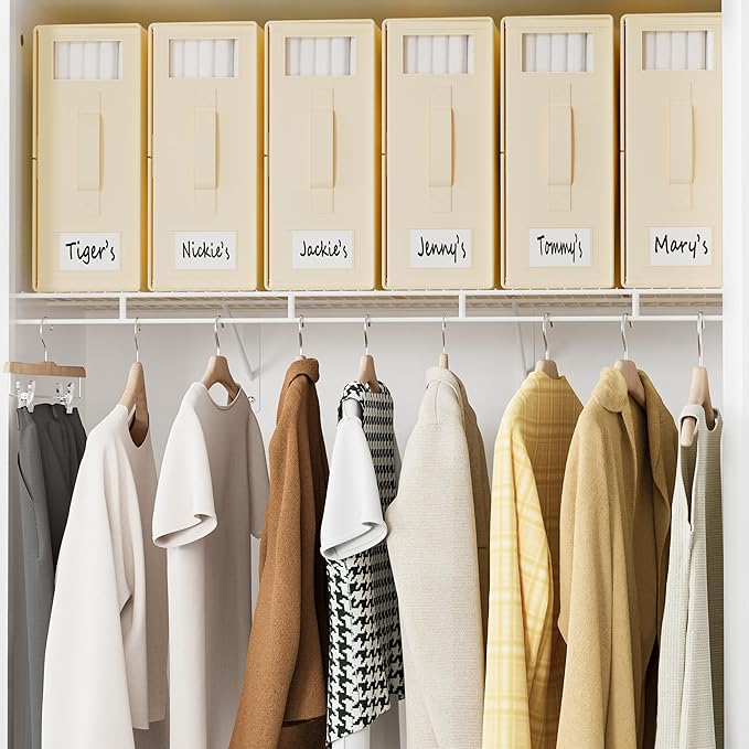 SheetCube Bed Sheet Organizers and Storage 6 Pack, Foldable Linen Closet Organizer with Window and Label, Bedding Folder Stor