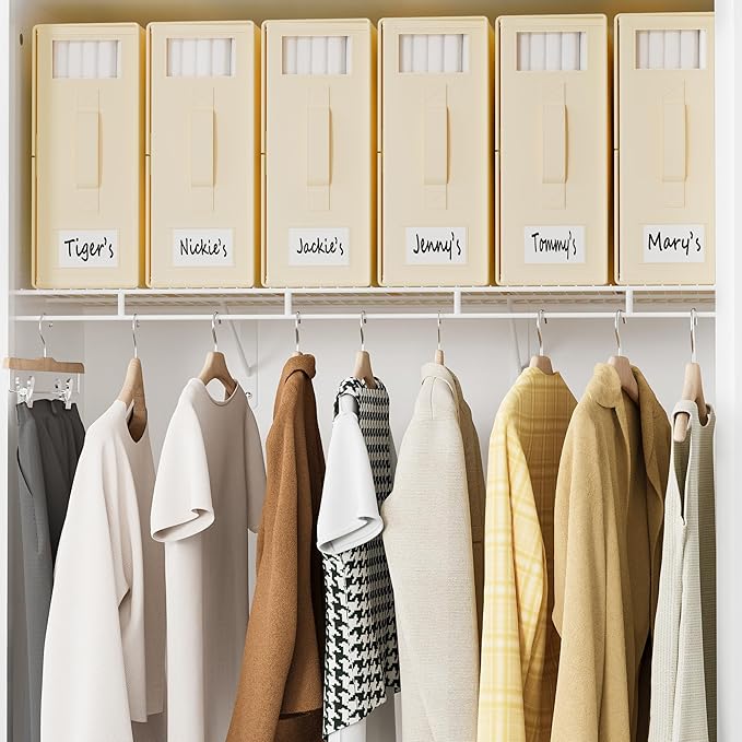 SheetCube Bed Sheet Organizers and Storage 8 Pack, Foldable Linen Closet Organizer with Window and Label, Bedding Folder Stor