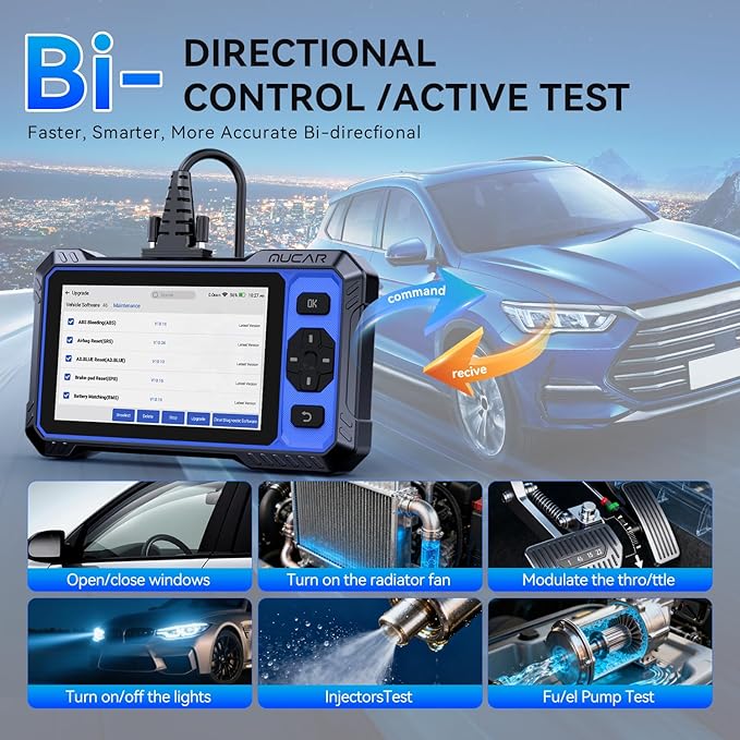 OBD2 Scanner, MUCAR 682 AI-Assisted Car Diagnostic Tool, Automotive Bidirectional Scan Tool, FULL Systems Car Diagnostic