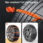Reusable Snow Tire Chains for Trucks & SUVs - 2025 Upgrade 20 PCS Emergency Anti-Skid Traction Chains, Heavy Duty Plastic Whe
