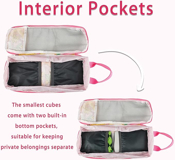 7 Pcs Compression Packing Cubes for Travel Luggage, Lightweight Suitcase Organizer Bags Set, Compression Packaging Cube for T