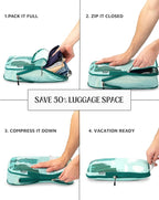 TRIPPED XL Compression Packing Cubes — 7-Piece Set for Checked Luggage | Extra-Large (15.7"×11"×4") + Large + Small + Tube + 