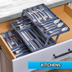 Ontel Smart Drawer Organizer - Multi-level Jewelry Holder, Cosmetics Organizer, or Office Drawer Organizer with Adjustable Di