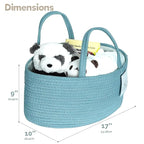 luxury little Diaper Caddy Organizer, Large Cotton Rope Nursery Baby Basket, Changing Table Organizer for Baby Diaper Storage