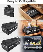 HOTOR Trunk Organizer - Car Organizer with Built-In Leakproof Car Cooler, Collapsible Trunk Organizer with Cooler for SUV,