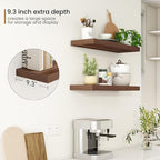 Fun Memories Floating Shelves 32 Inch Long, 9.3Inch Deep Floating Shelves for Wall, Extra Deeper & Thicker Wall Mounted Stora