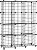 AWTATOS Wire Cube Storage Organizer, Closet Organizers and Storage, Metal 12 Cube Storage Shelves Bookshelf, Portable Closet 