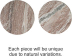 Creative Co-Op Round Marble Lazy Susan, Forest Brown