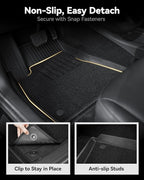 3W Floor Mats(with Carpets) & Cargo Liner Fit for Honda Odyssey 2026 2025-2018, TPE All Weather Waterproof Custom Fit Floor Liners Carpet and Truck Car Liners for Honda Odyssey 1-3 Rows, Black