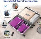 Compression Packing Cubes, 10 Set Packing Cubes for Travel Compression, Lightweight Compressible Package Organizer for Carry 
