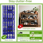 Unjumbly Over the Door Shoe Organizer with 40 Large Breathable Mesh Pockets, Space Saving Shoe Holder, Hanging Shoe Rack for 