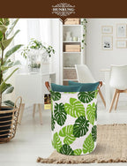 HUNRUNG Laundry Hamper,Large Canvas Fabric Lightweight Storage Basket Toy Organizer Dirty Clothes Collapsible Waterproof for 