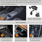 Adjustable Steering Wheel Food Tray with Cup Holder & Phone Mount, 360° Rotatable