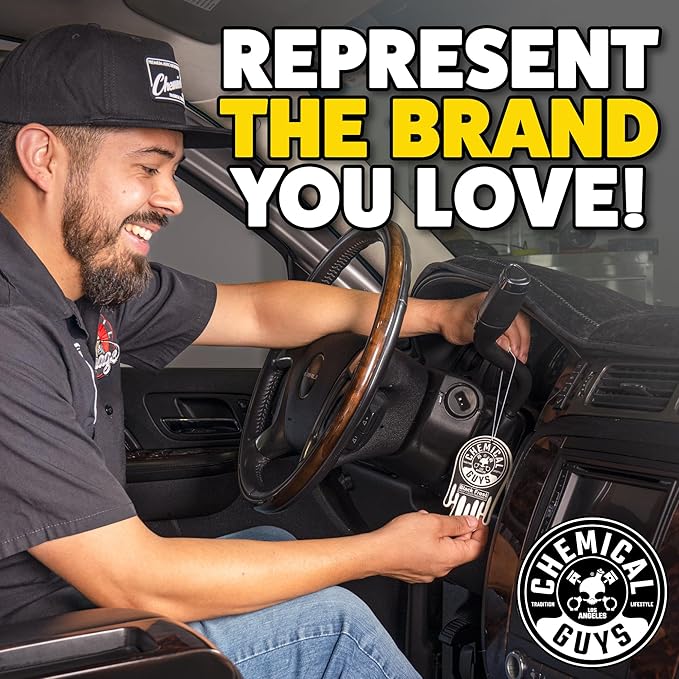 Chemical Guys Car Fresheners, Hanging Air Freshener, Black Frost Scent 12 Pack, Great for Cars, Trucks, SUVs, RVs, Home, Gara