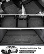 Powerty Floor Mats & Cargo Liner for 2023 2024 2025 2026 Honda HRV HR-V Accessories Floor Mats 2 Row Liner Set All Weather TPE 3D Floor Liners&Rear Cargo Mat