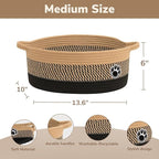 Dog Toy Basket, Woven Storage Baskets for Dog Cat Organizer, Baby Boy Shower Gifts Basket for Bathroom, Nursery Toy Baskets S